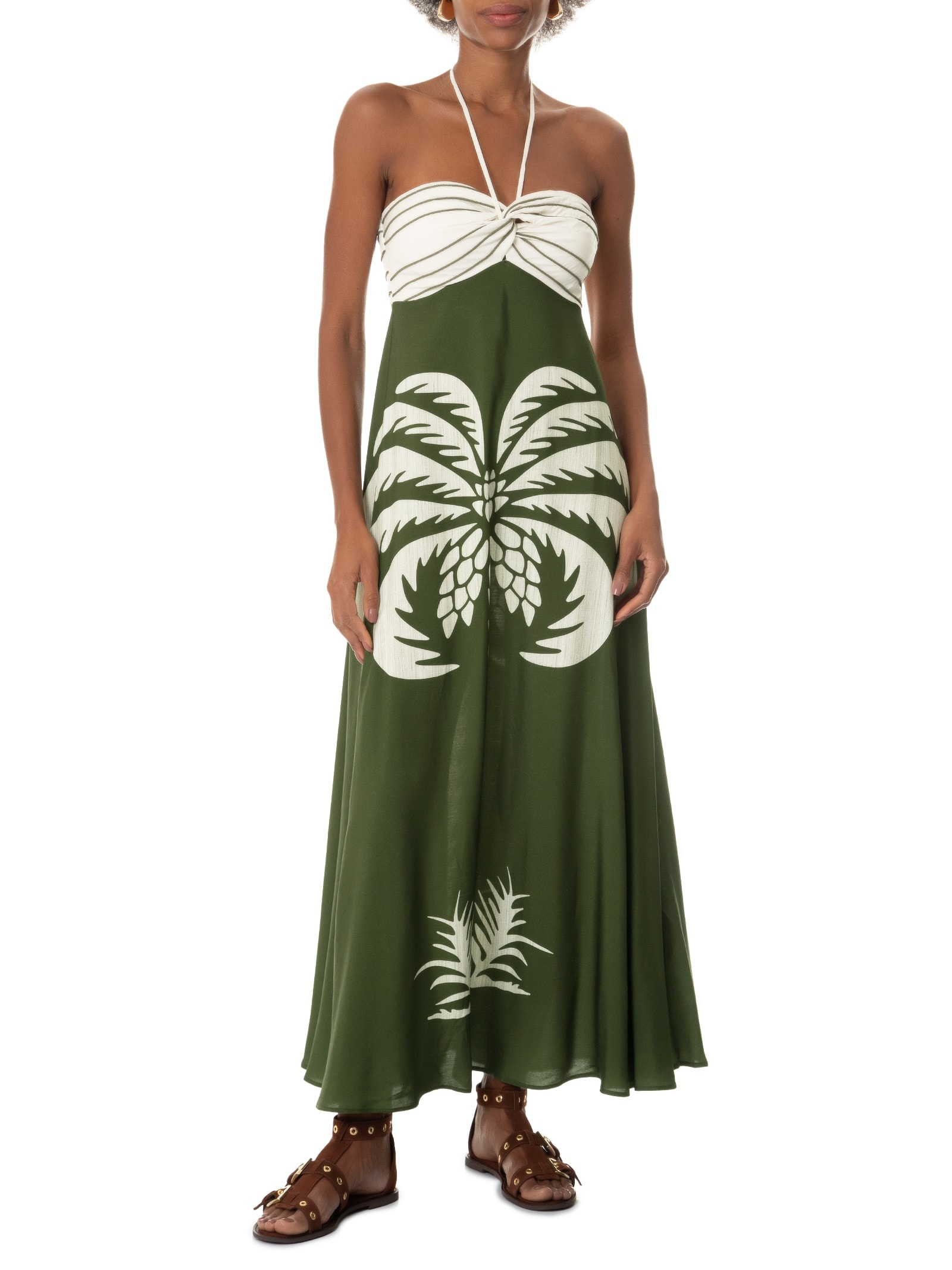 Vestido Frente Única Verde Lez A Lez