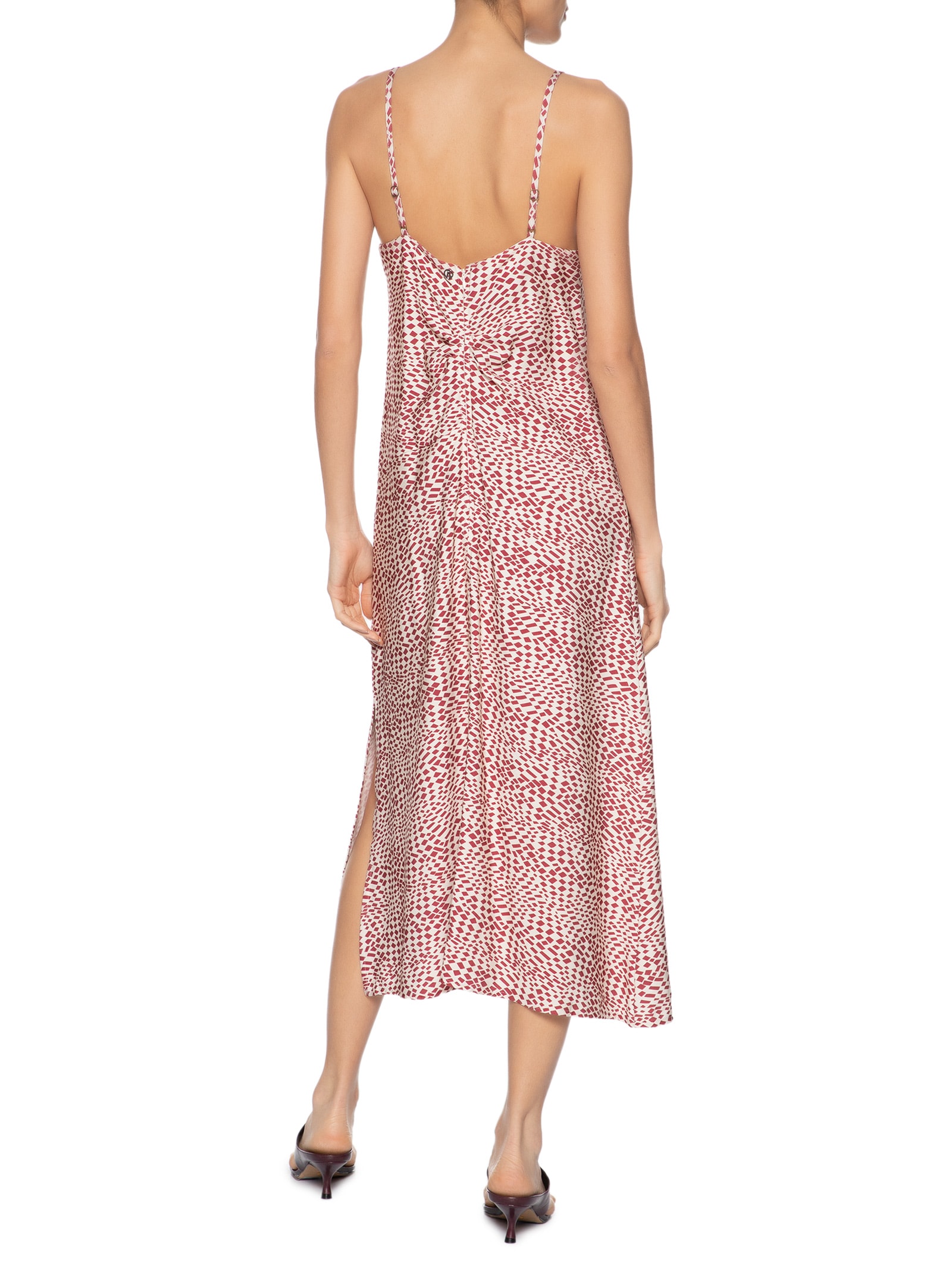 Vestido Geo Estrobo Hall Vermelho Animale Jeans