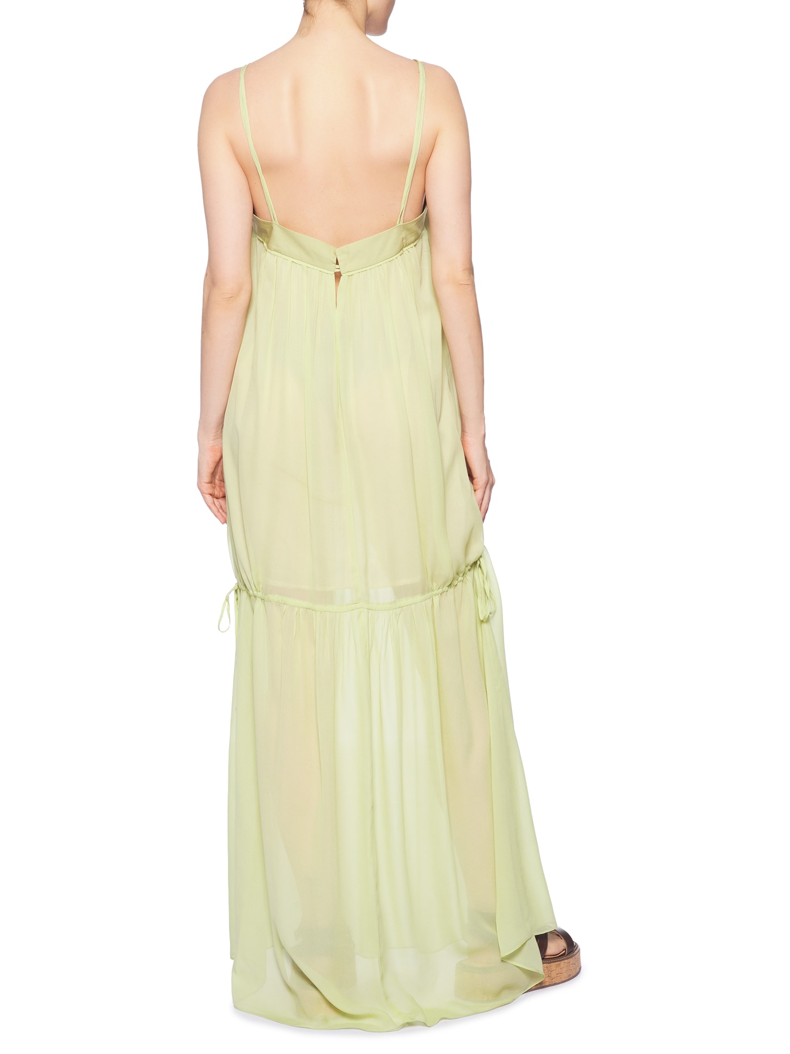 Vestido Ggt Pala Tricoline Verde Animale Jeans
