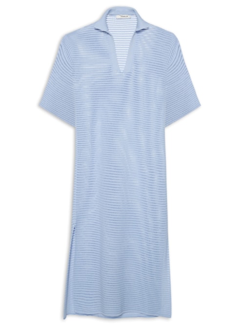 Vestido Gola Polo – Azul