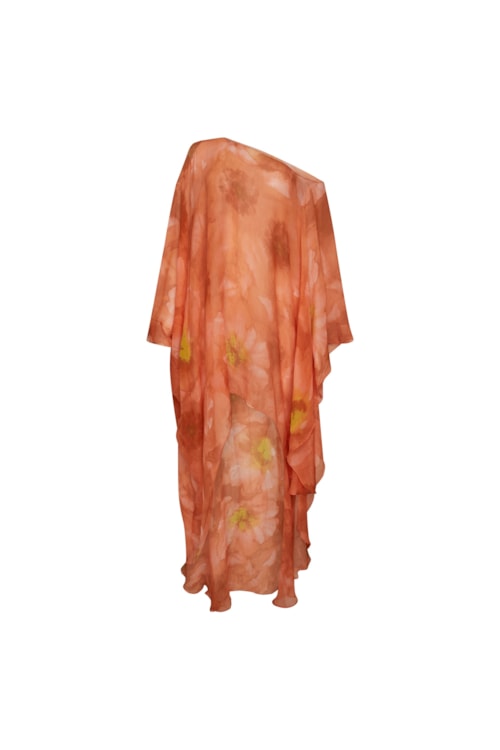 Vestido Hera em Seda – Laranja