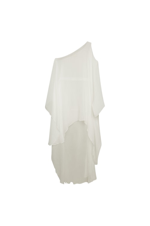 Vestido Hera Em Seda Maat Off White – Bege