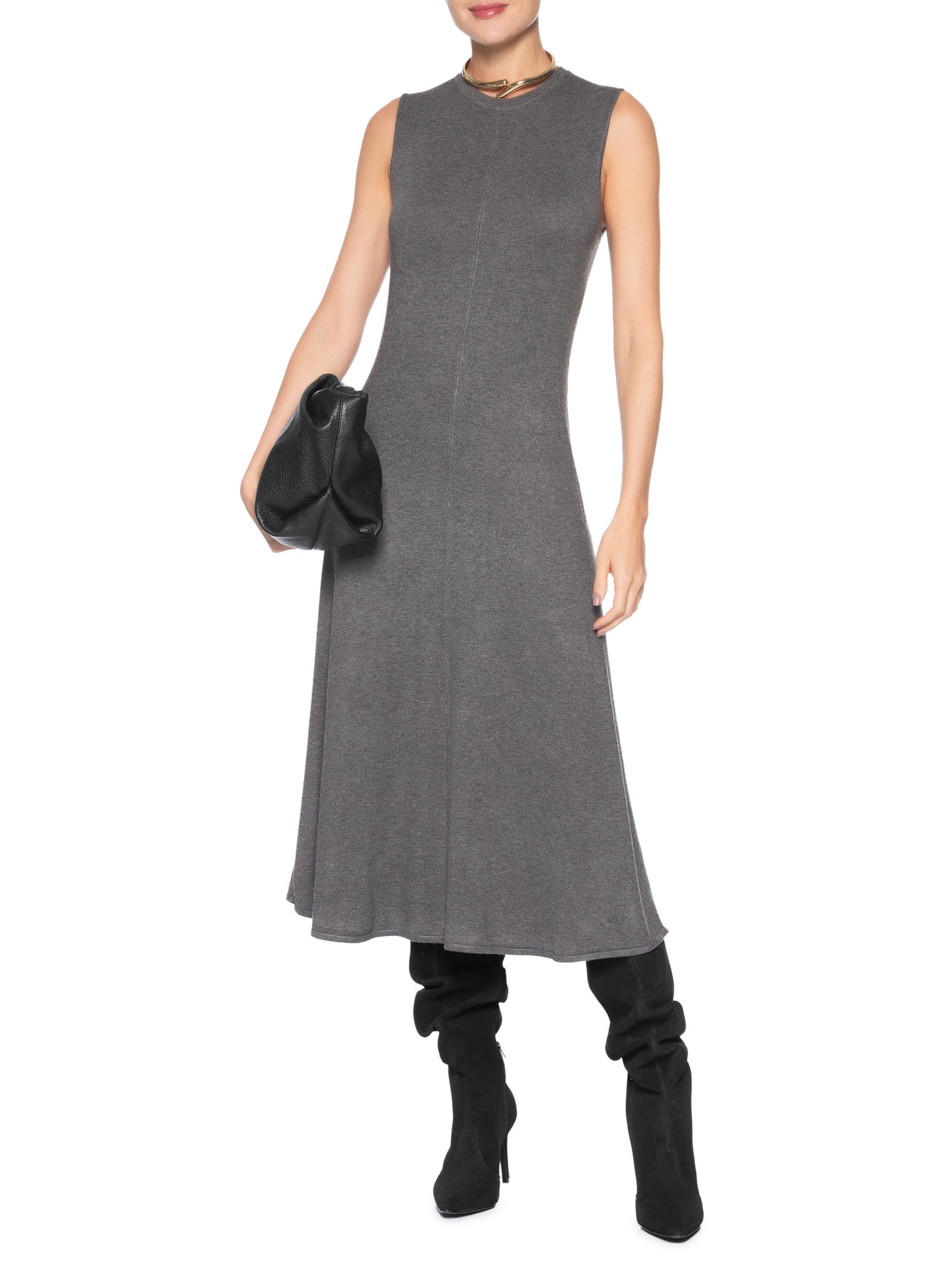 Vestido Hilda Cinza Le Lis