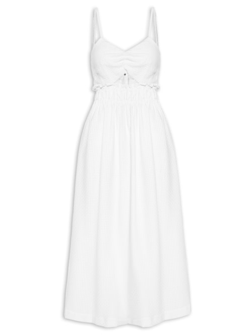 Vestido Iza Texturizado – Off White