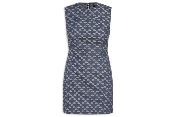 Vestido Jacquard  - Azul