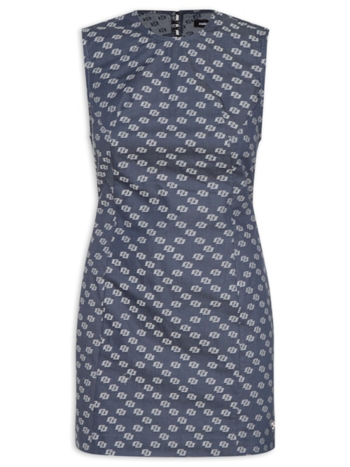 Vestido Jacquard – Azul