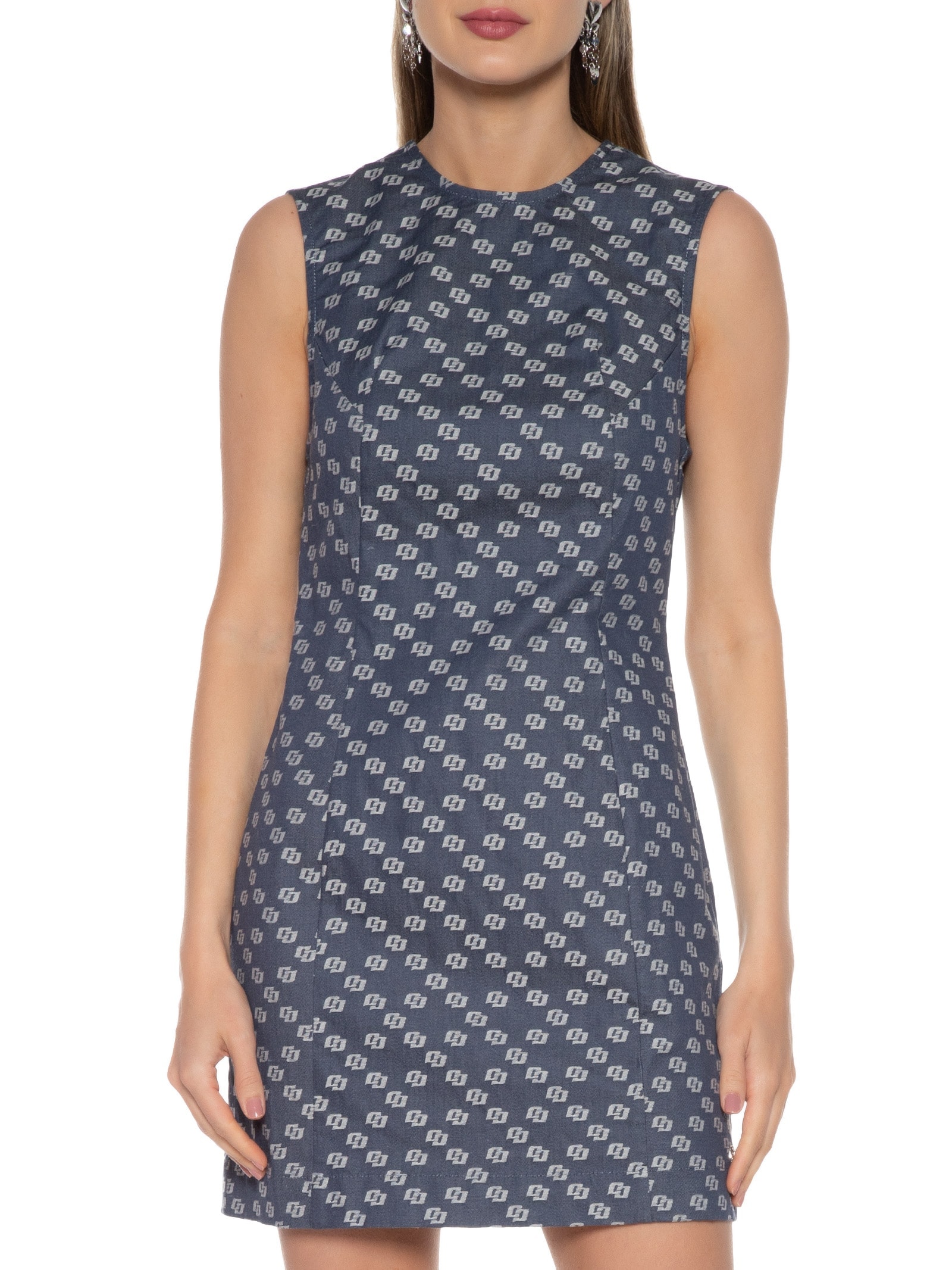 Vestido Jacquard  Azul Colcci