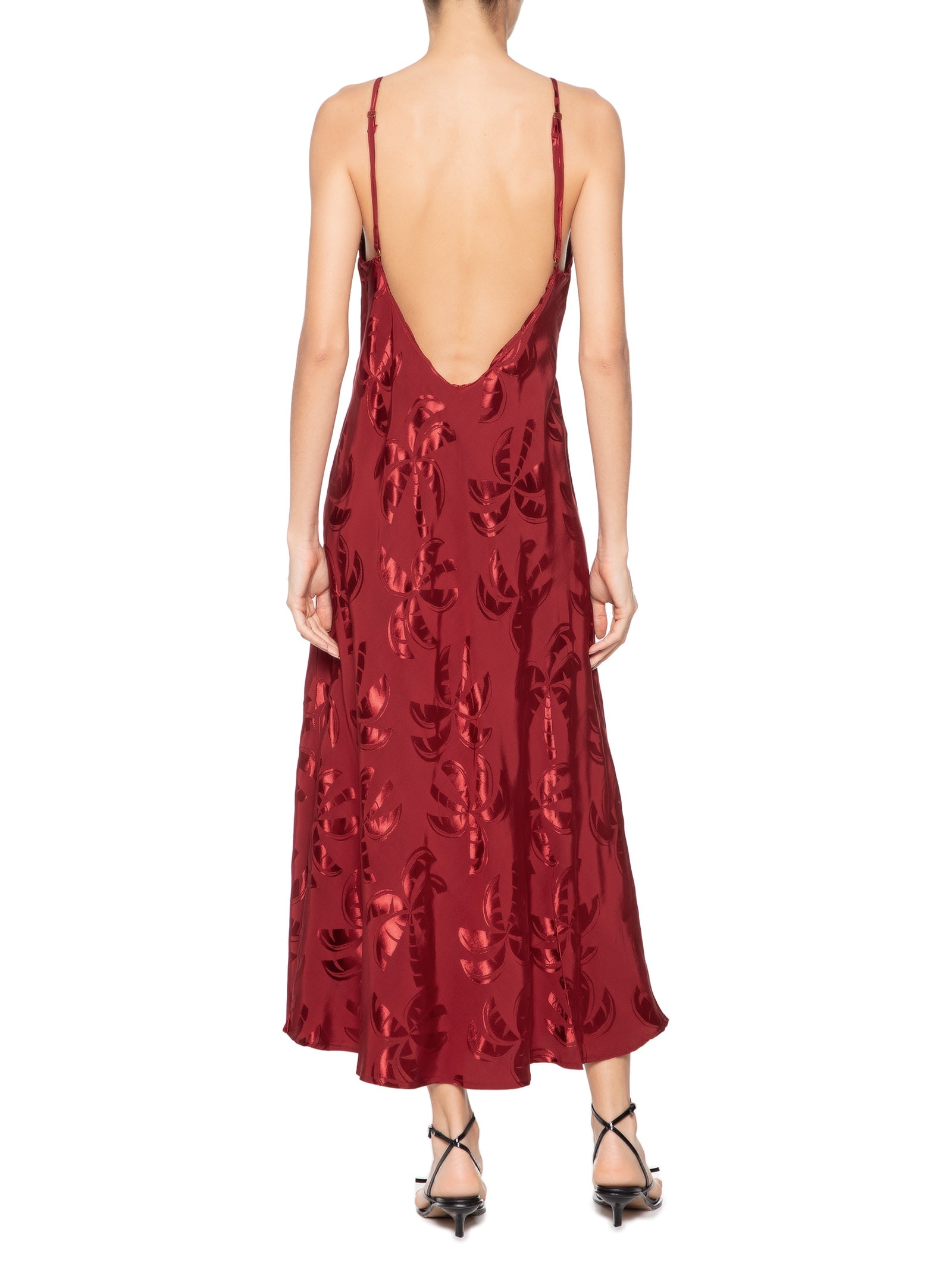 Vestido Jacquard Coqueirada Vinho Farm