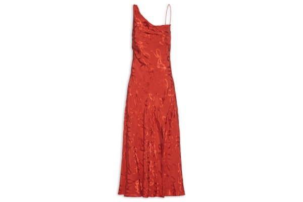 Vestido Jacquard Laços - Vermelho