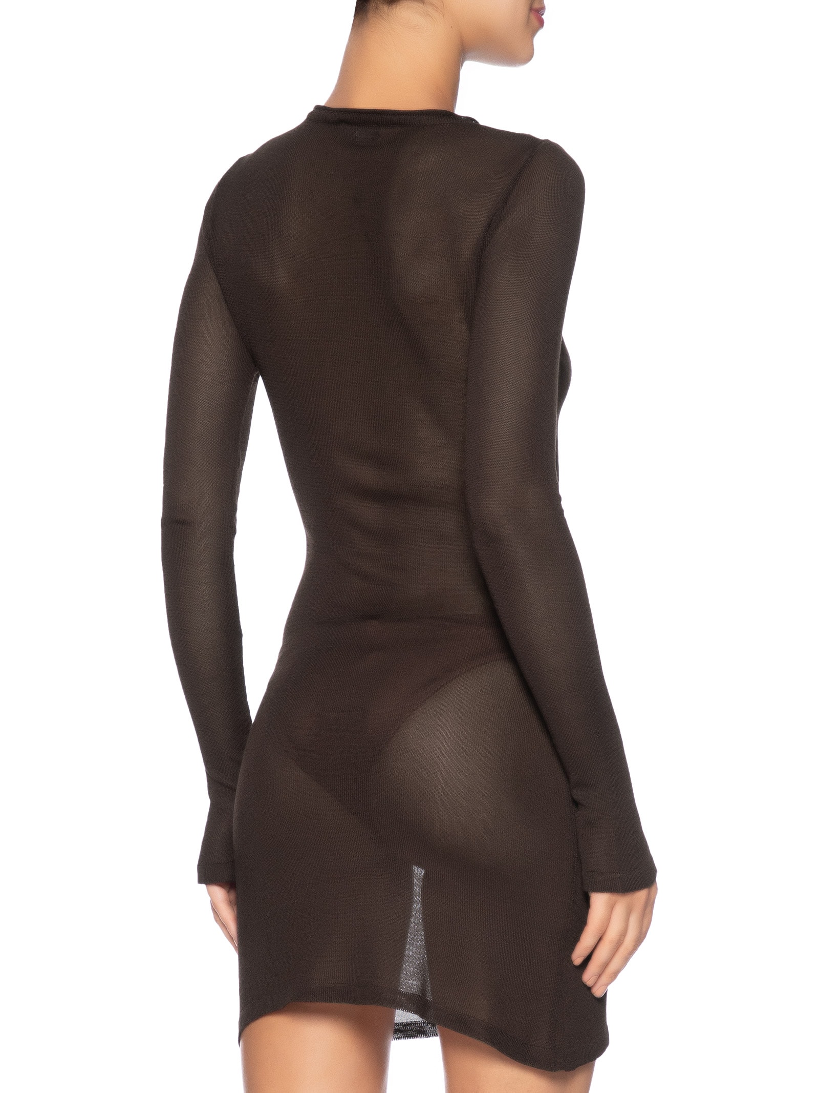 Vestido Jane Tricot Marrom Haight