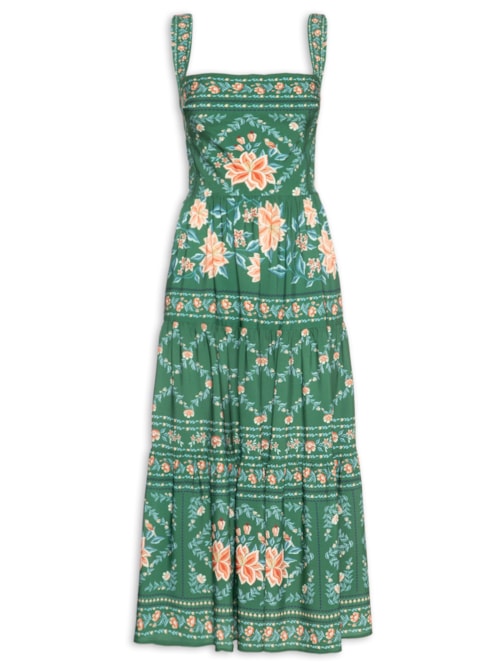 Vestido Jardim De Azaleias - Verde