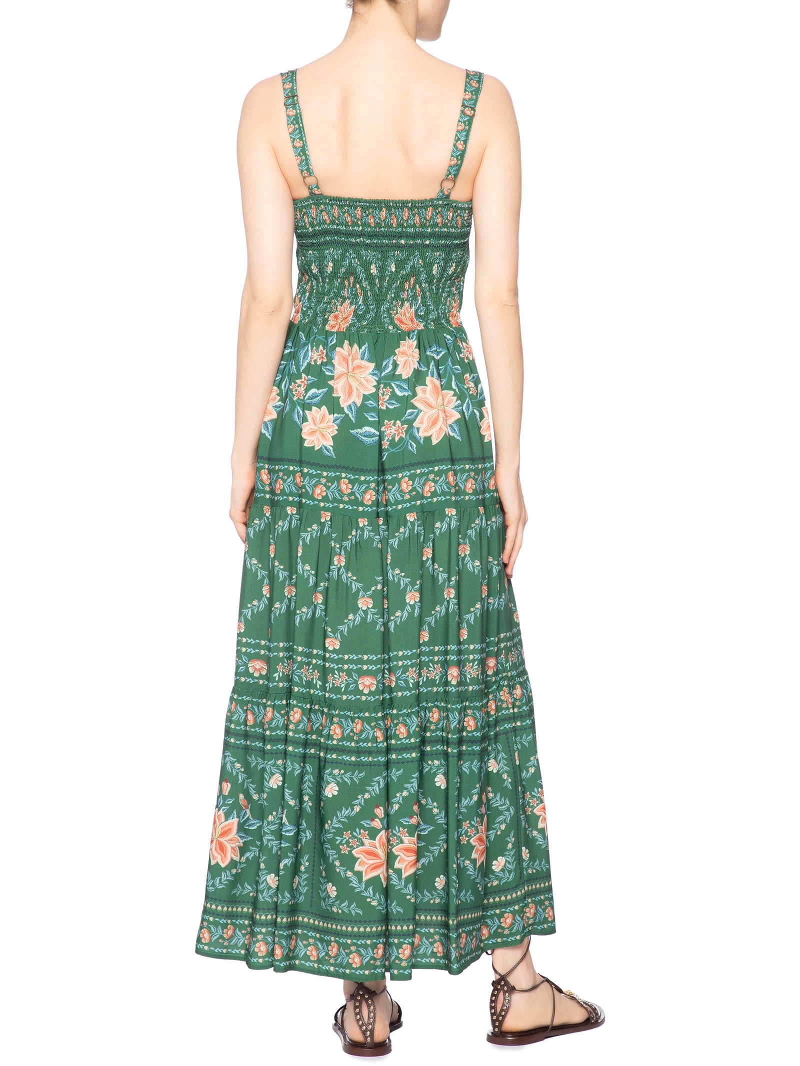 Vestido Jardim De Azaleias Verde Farm