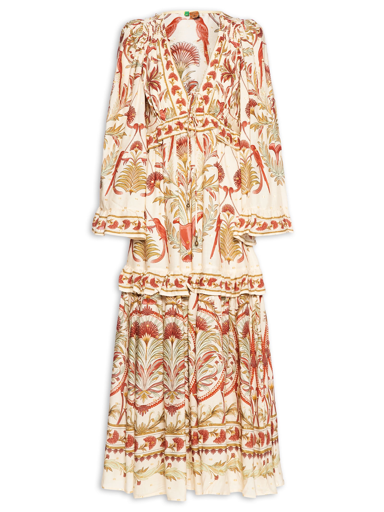 Vestido Jardim Louise Bege Farm
