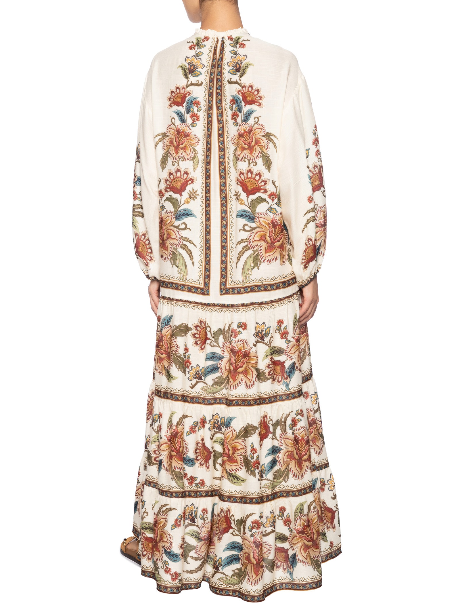 Vestido Jardim Majestoso Bege Farm