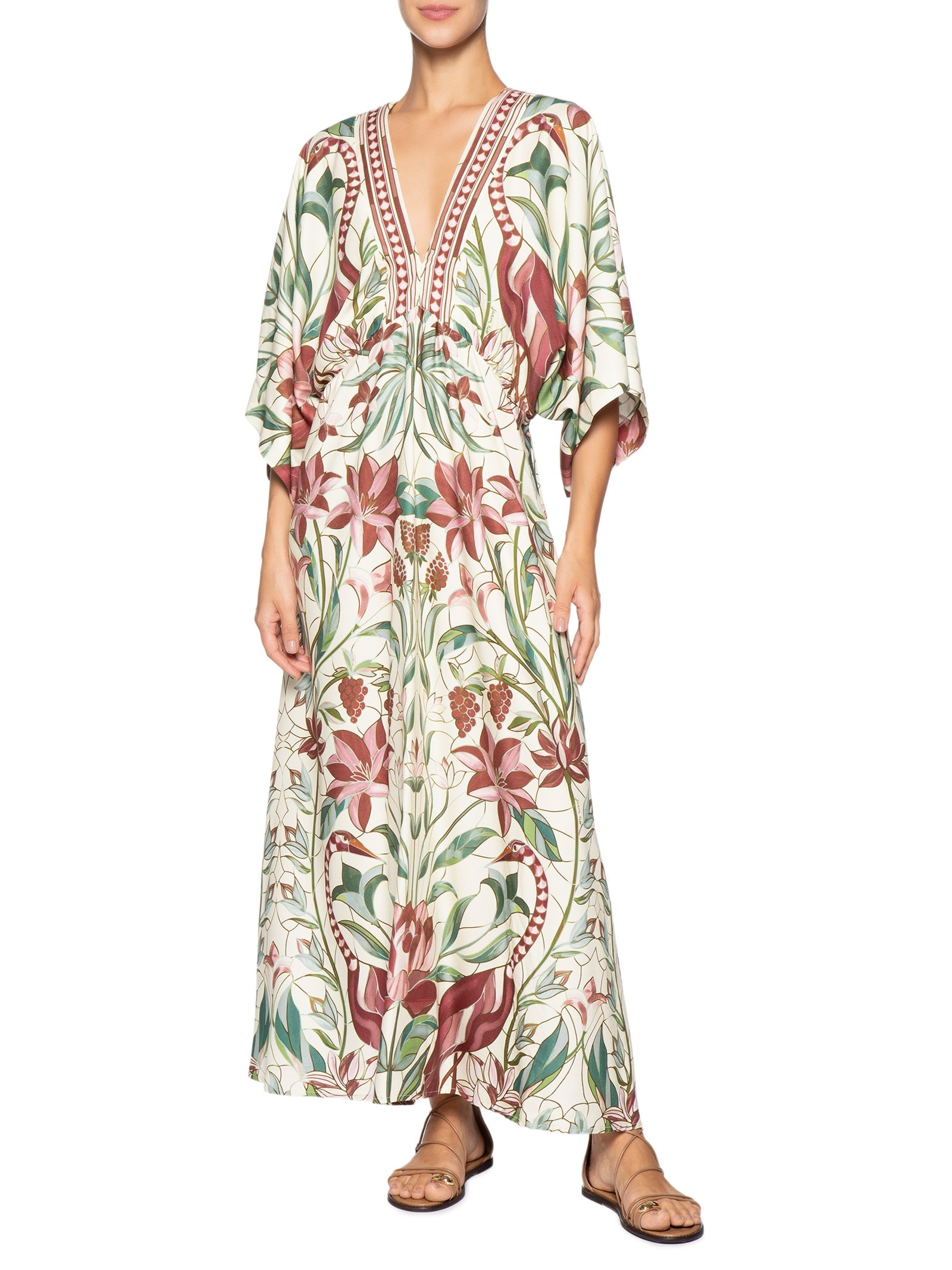 Vestido Jardim Vitral – Branco Farm