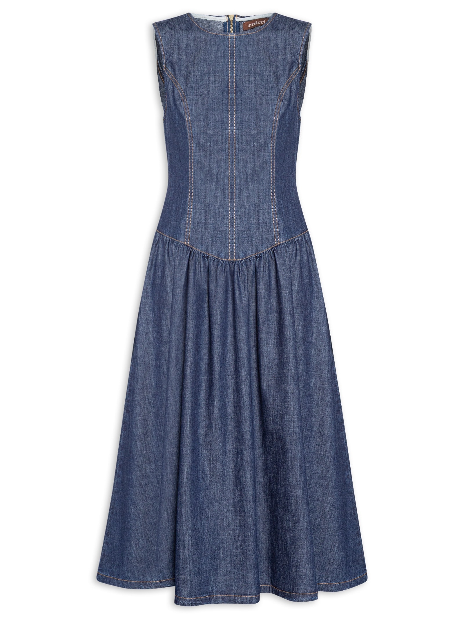 Vestido Jeans Azul Colcci