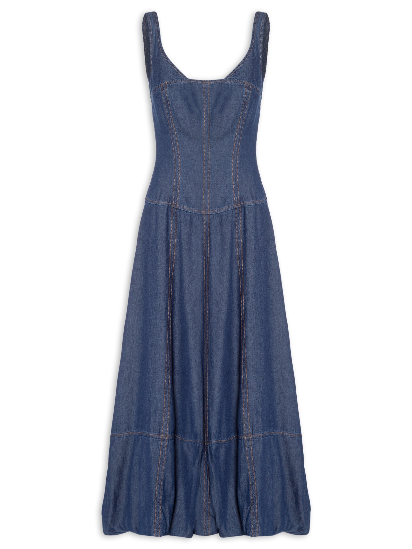 Vestido Jeans Balonê Dark Azul Dress To