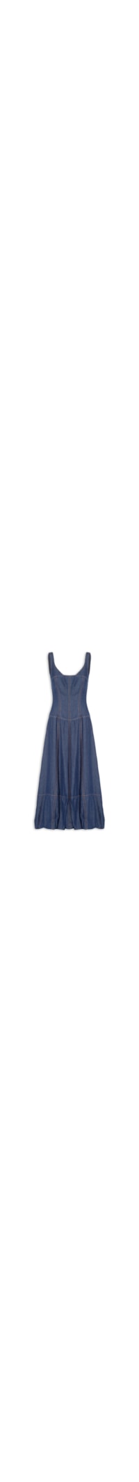 Vestido Jeans Balonê Dark - Azul