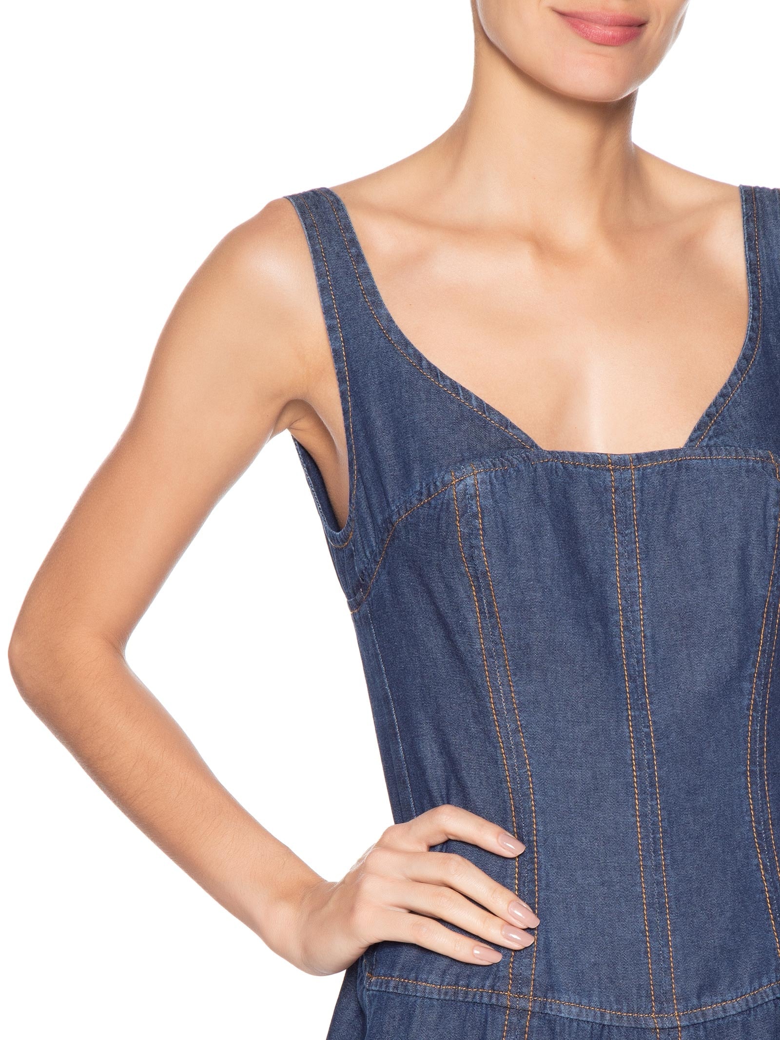 Vestido Jeans Balonê Dark Azul Dress To