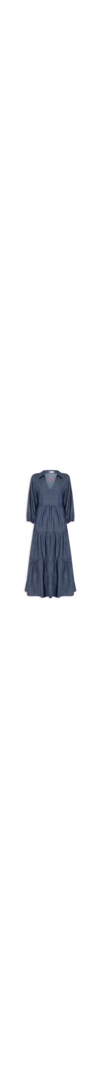Vestido Jeans Boho - Azul