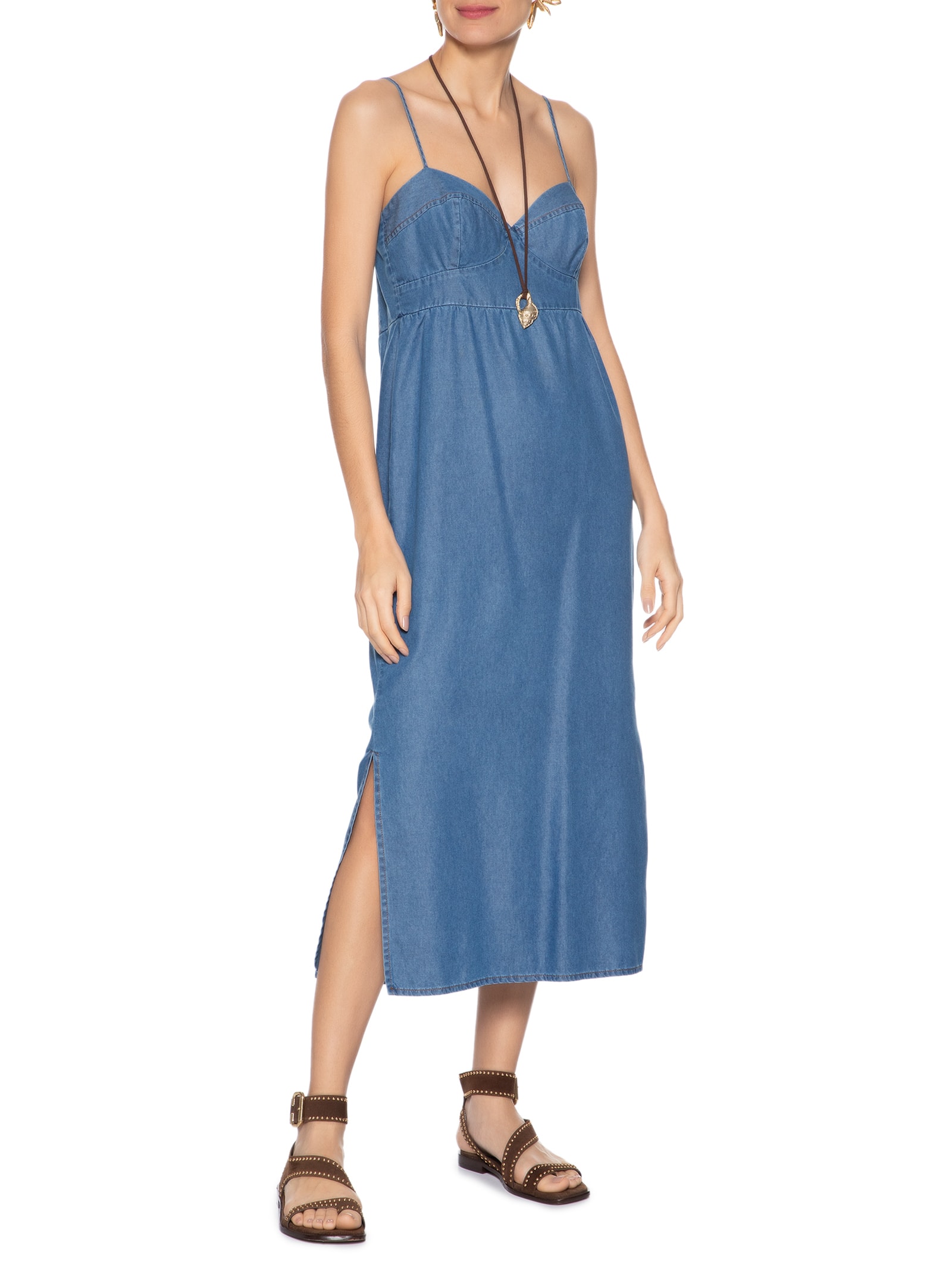 Vestido Jeans Bojo Alcinha Azul - Main Image