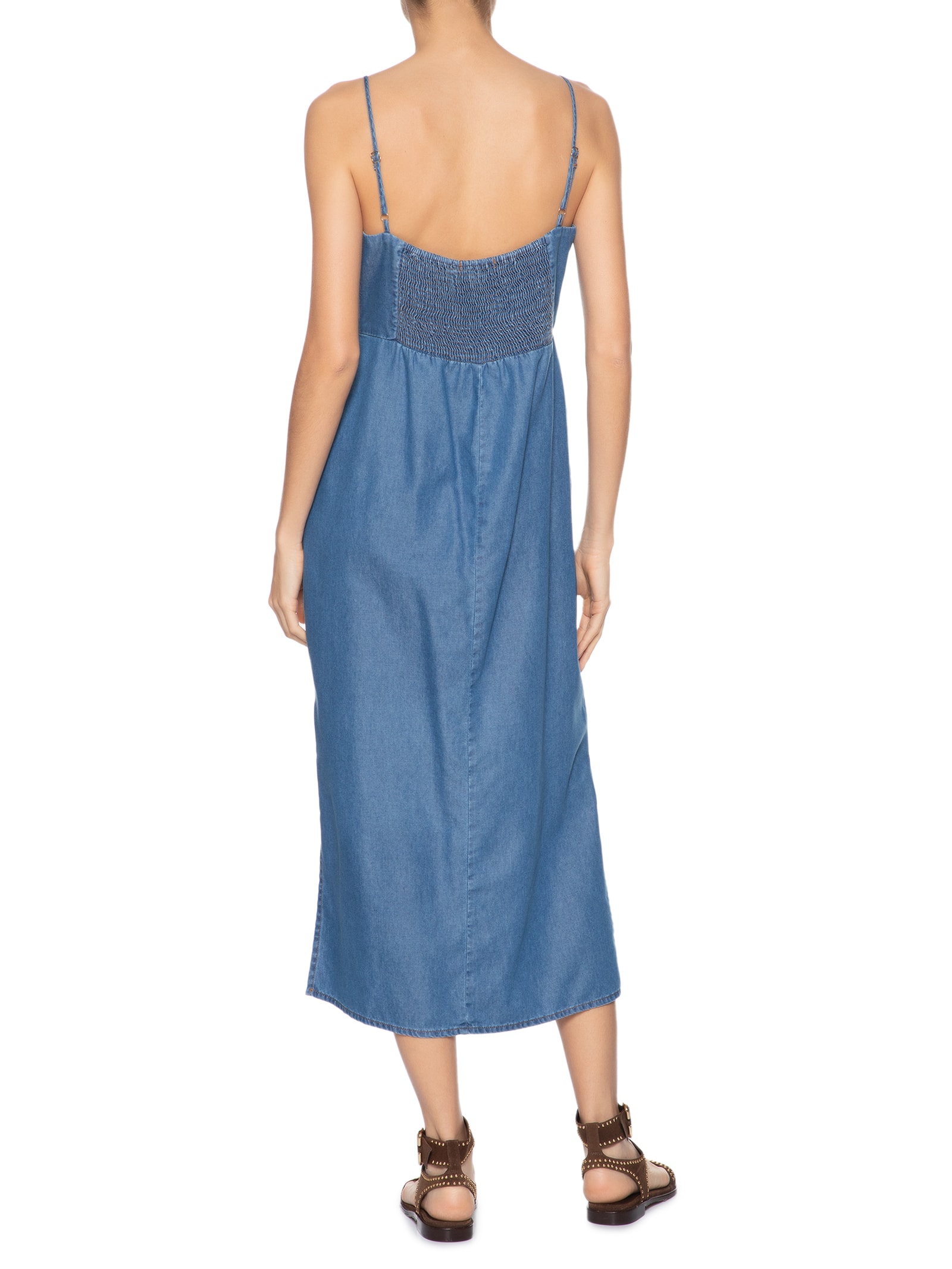 Vestido Jeans Bojo Alcinha Azul Maria Filó
