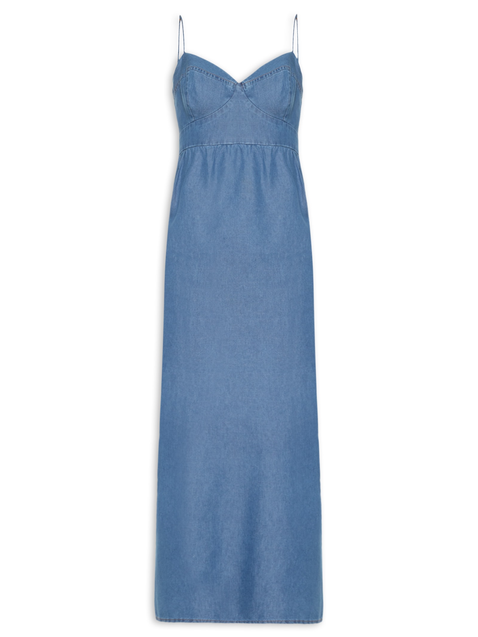Vestido Jeans Bojo Alcinha Azul Maria Filó