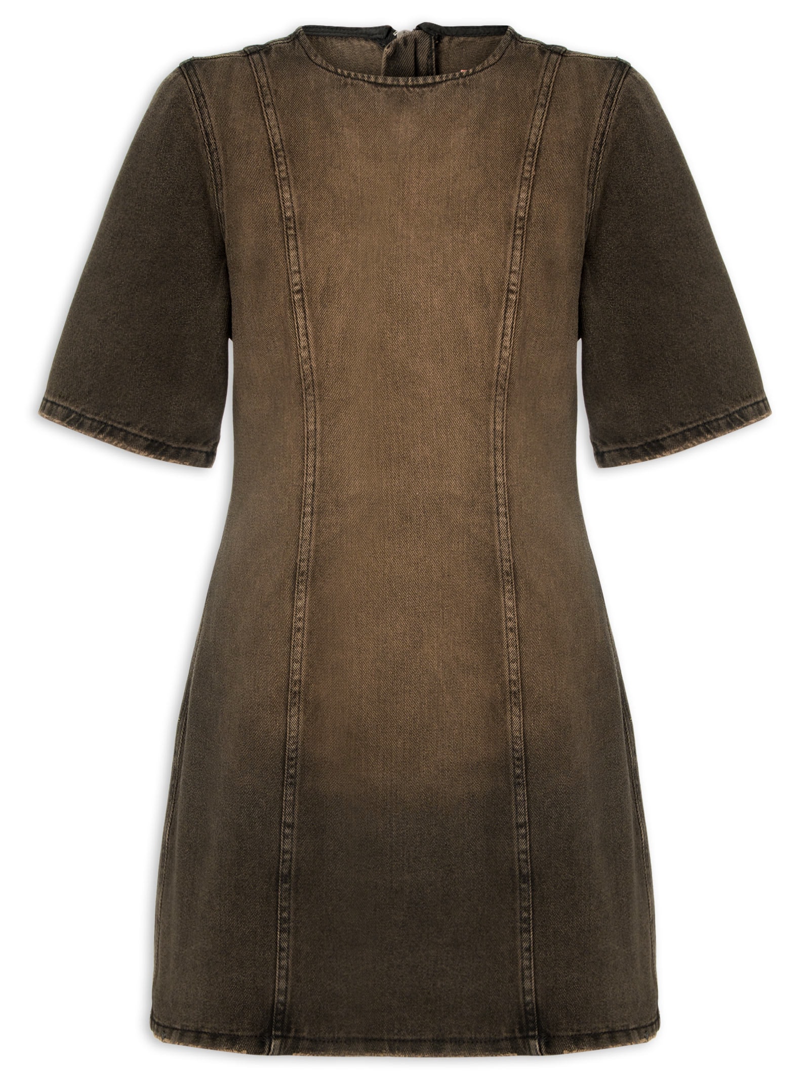 Vestido Jeans Brown Denim Marrom Cantão