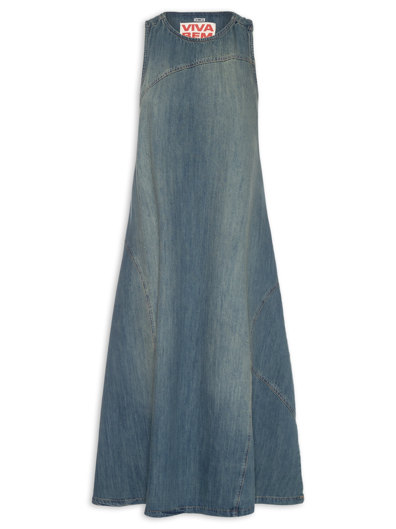 Vestido Jeans Dirty Azul Cantão