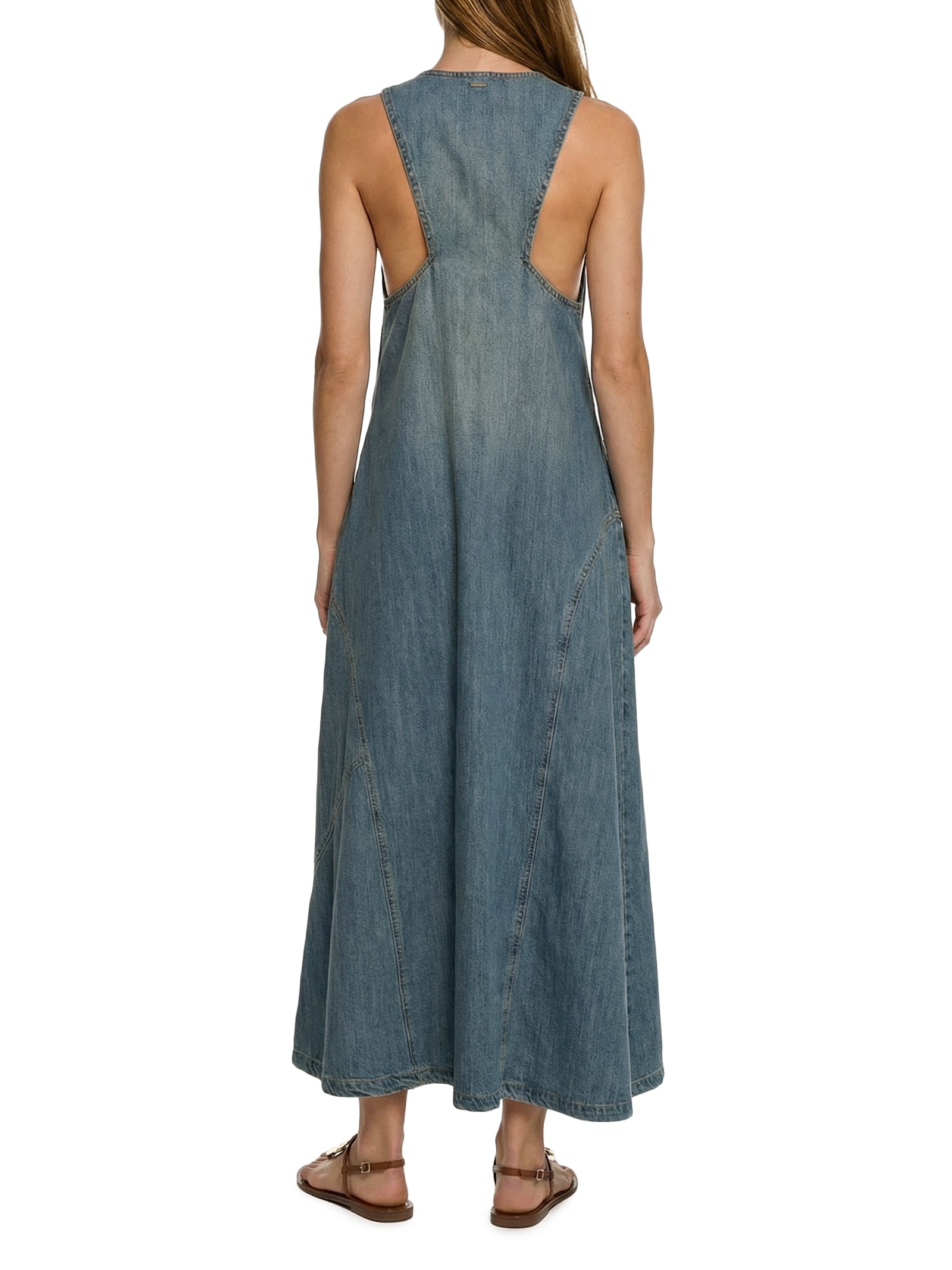 Vestido Jeans Dirty Azul Cantão