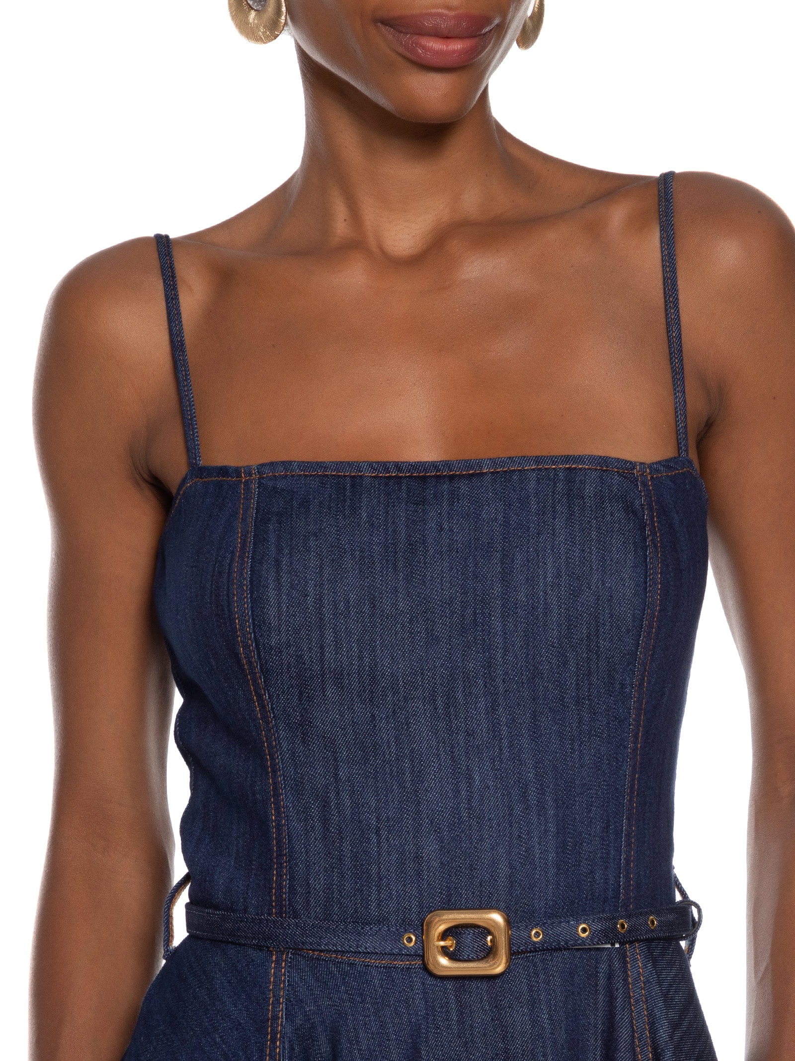 Vestido Jeans Lady Like Azul Lança Perfume