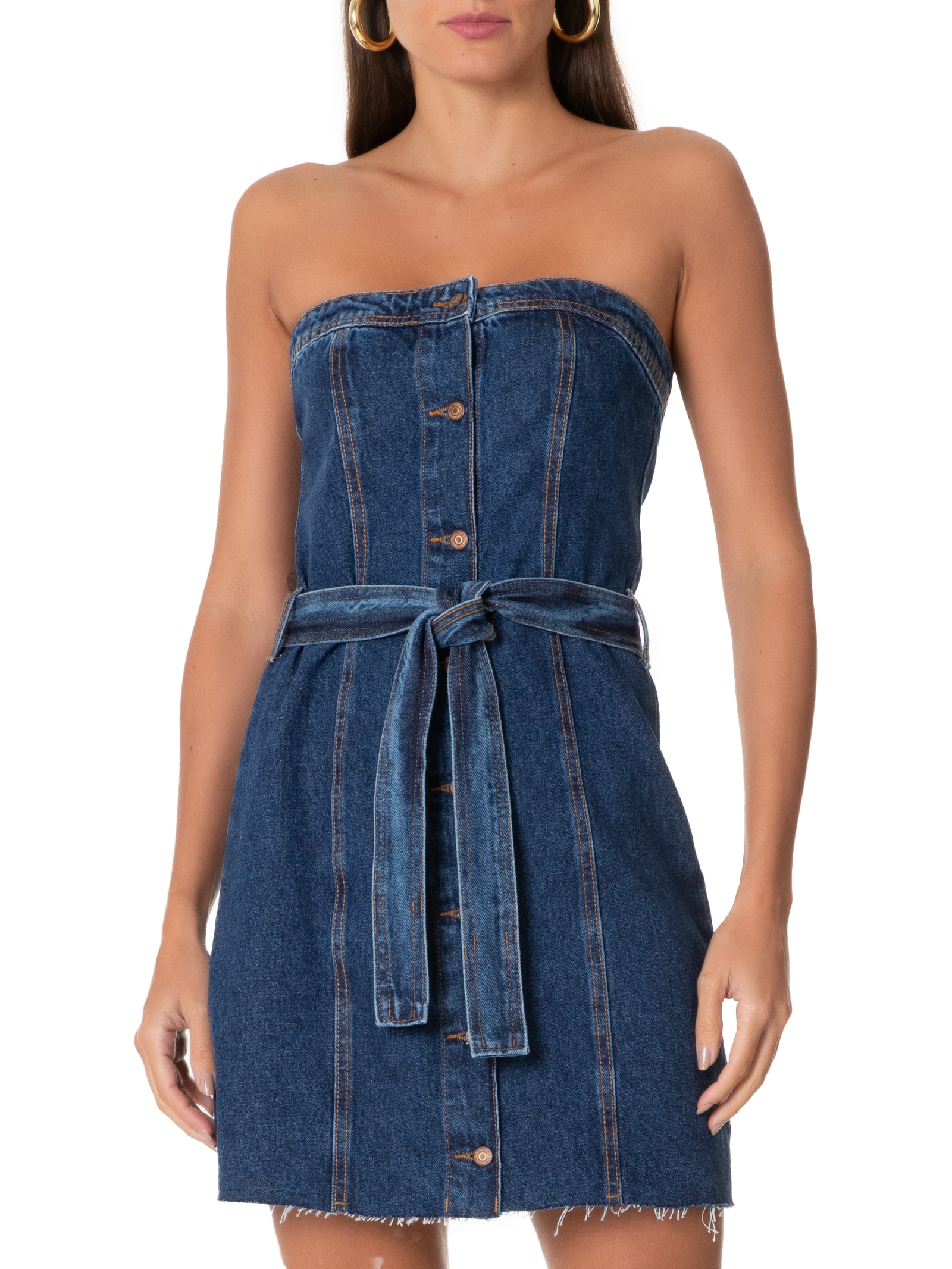Vestido Jeans Tomara Que Caia My Favorite Things Azul