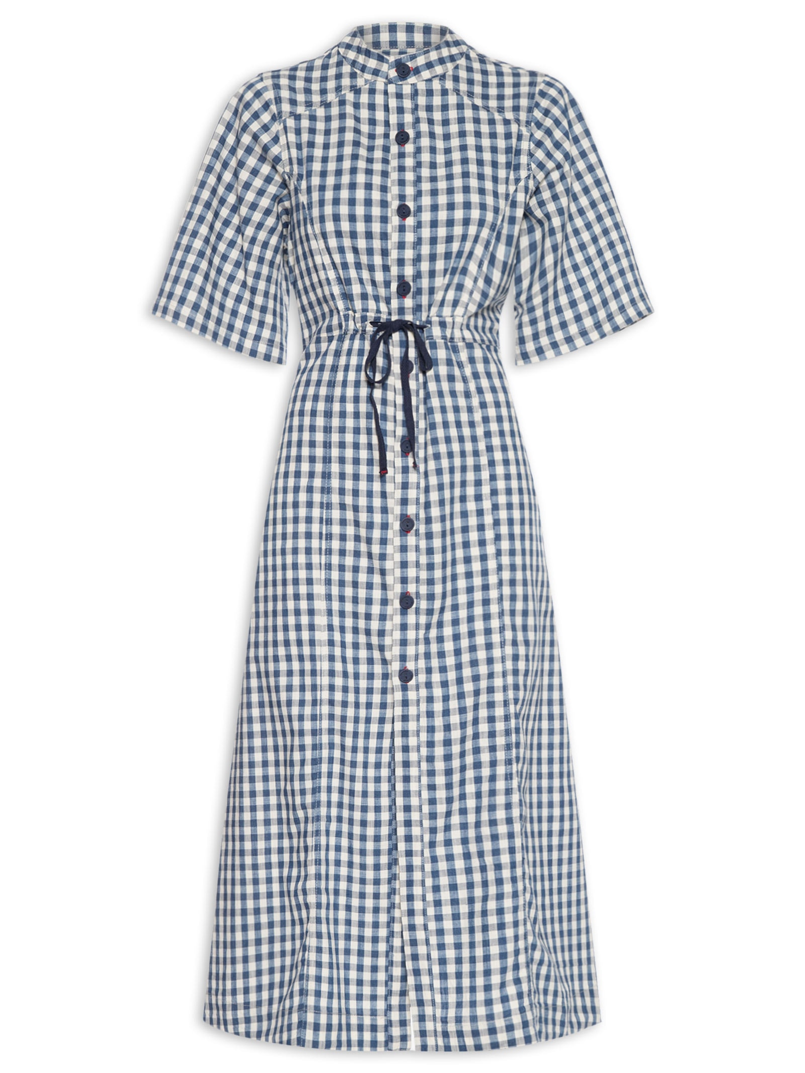 Vestido Jeans Vichy Azul Cantão