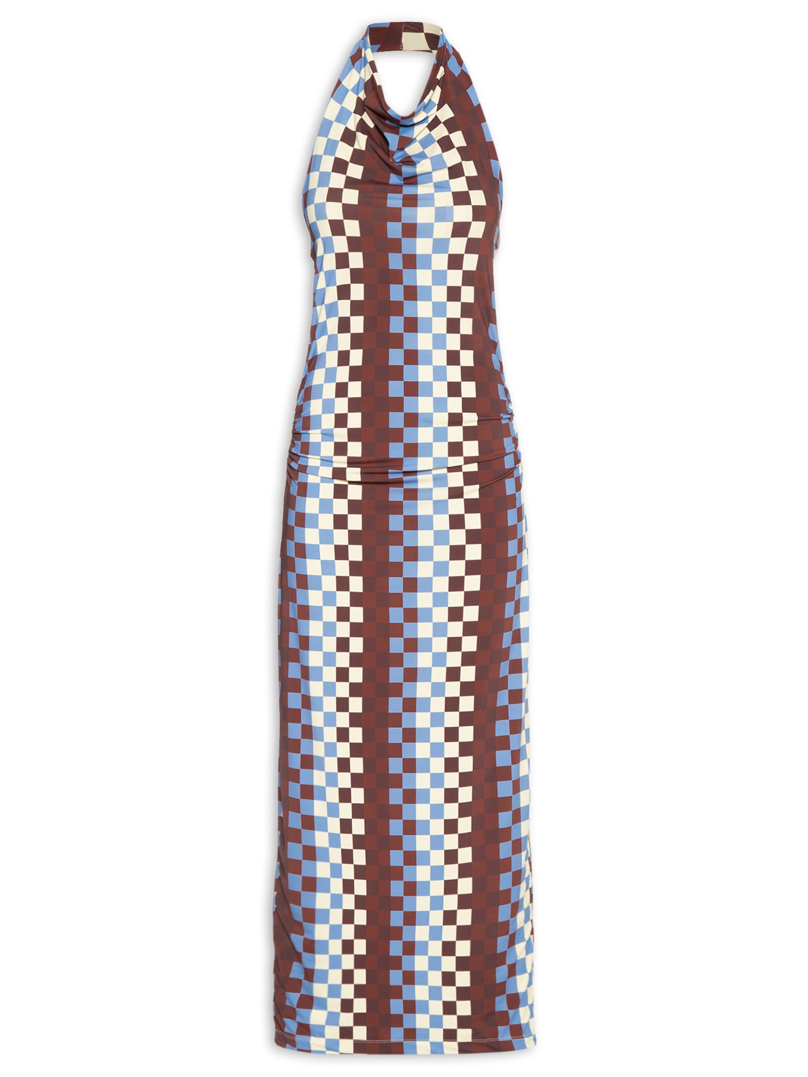 Vestido Jersey Estampa Harmonia Marrom Dress To