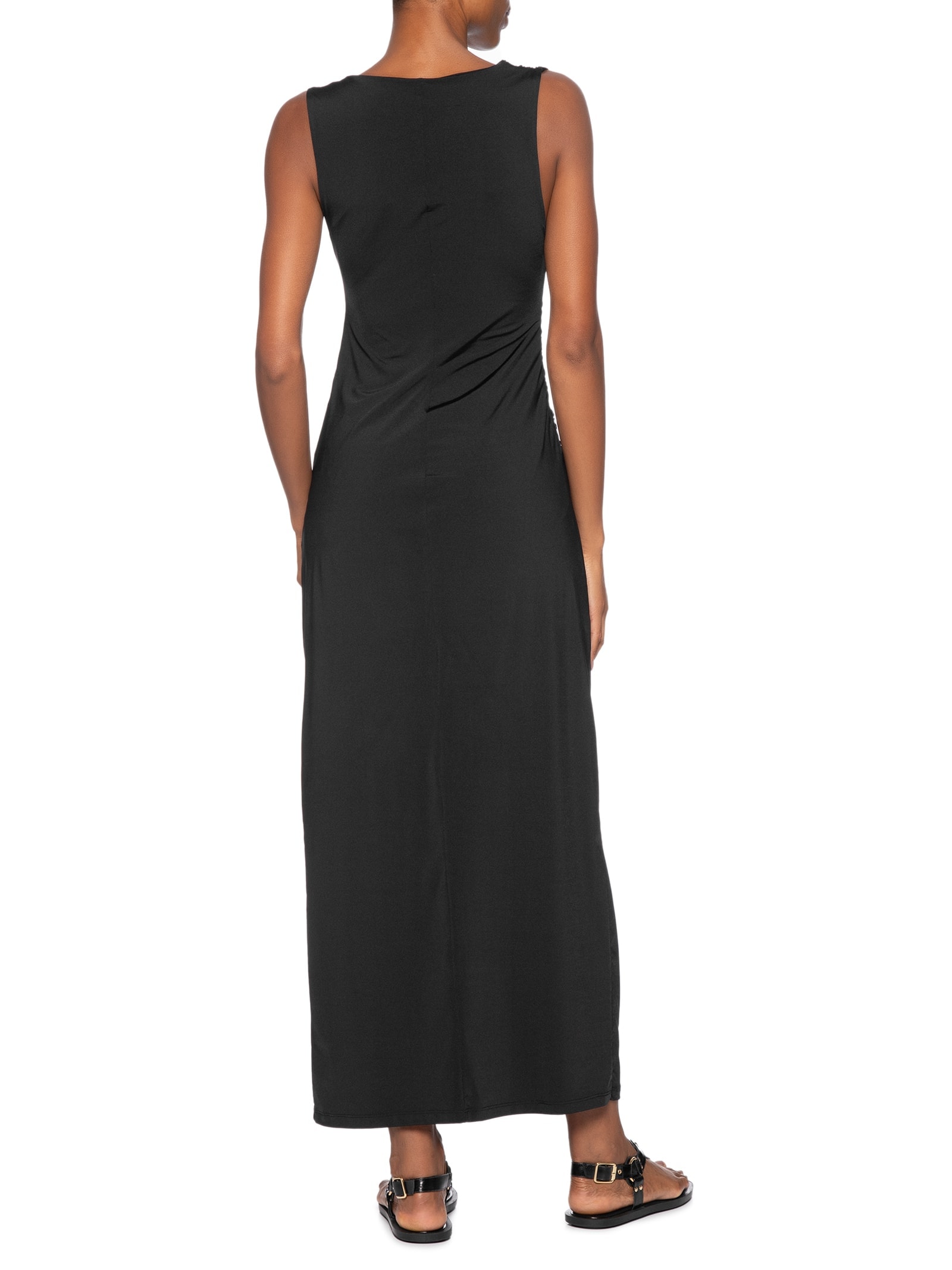 Vestido Jersey Ombro Torcido Preto Dress To