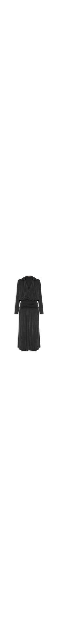 Vestido Jersey Pala Transpassado - Preto