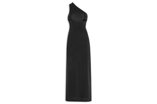 Vestido Jersey Um Ombro Só – Preto
