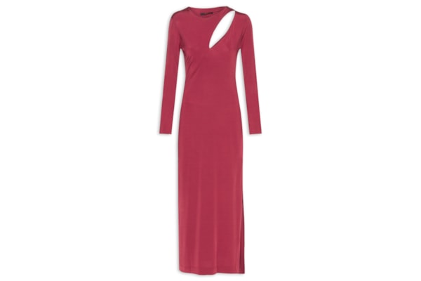 Vestido Jersey Vazado - Vermelho