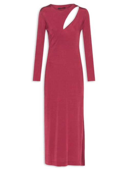 Vestido Jersey Vazado – Vermelho