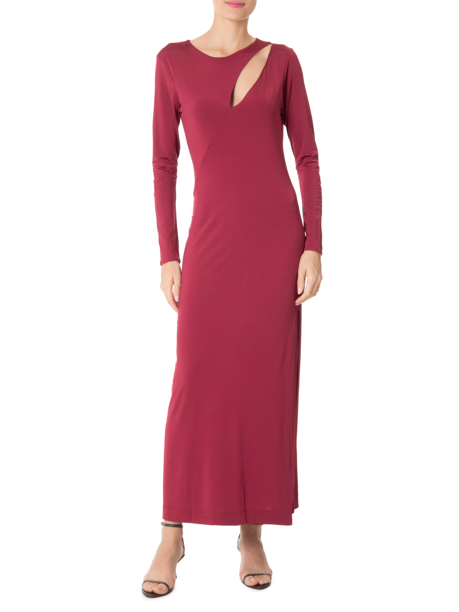 Vestido Jersey Vazado Vermelho Animale