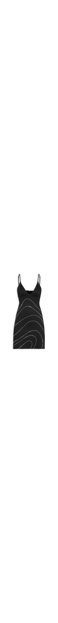 Vestido Justo Alças Shine - Preto