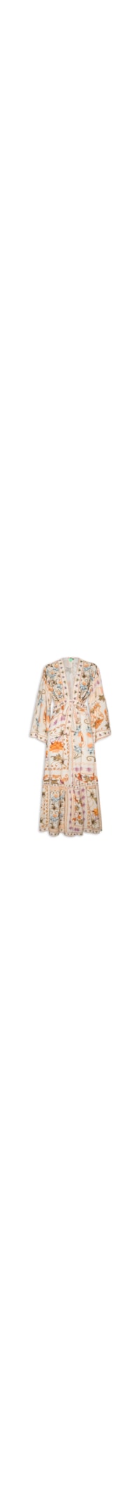 Vestido Kimono Delicadeza De Verão - Bege
