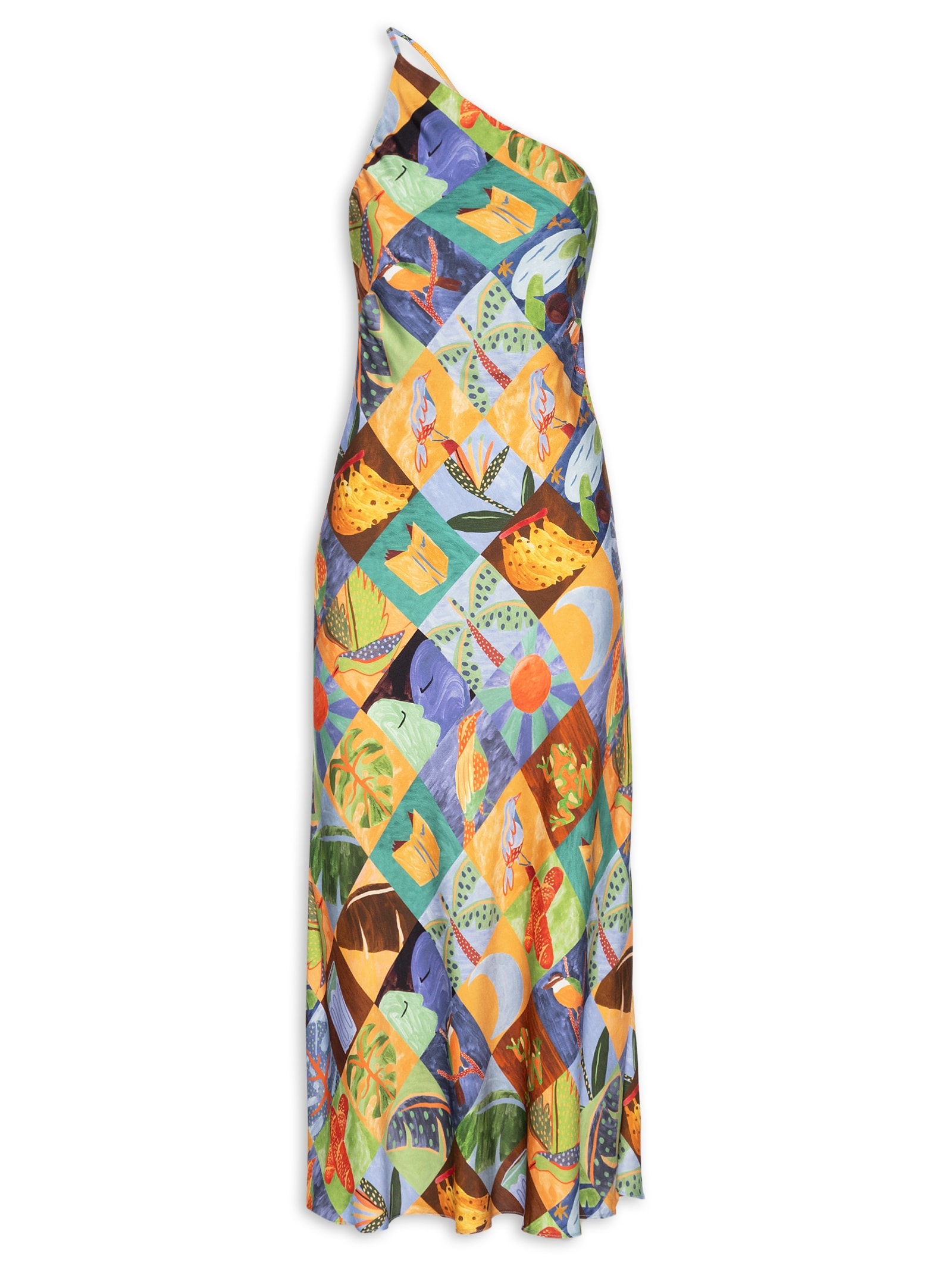 Vestido Lago Do Amor E Marrom Farm