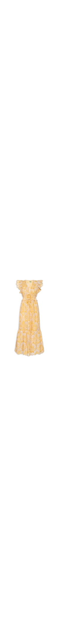 Vestido Laise Coqueiro Delicadeza - Amarelo