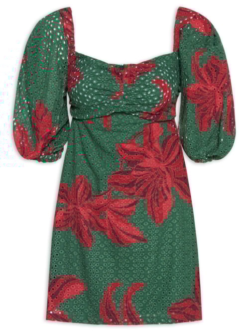 Vestido Laise Estampa Botânico – Verde