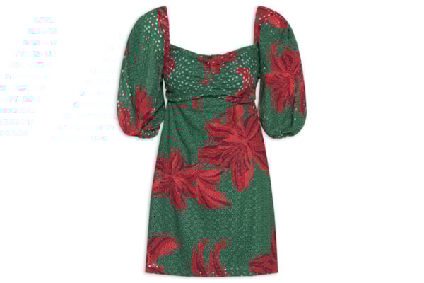 Vestido Laise Estampa Botânico - Verde