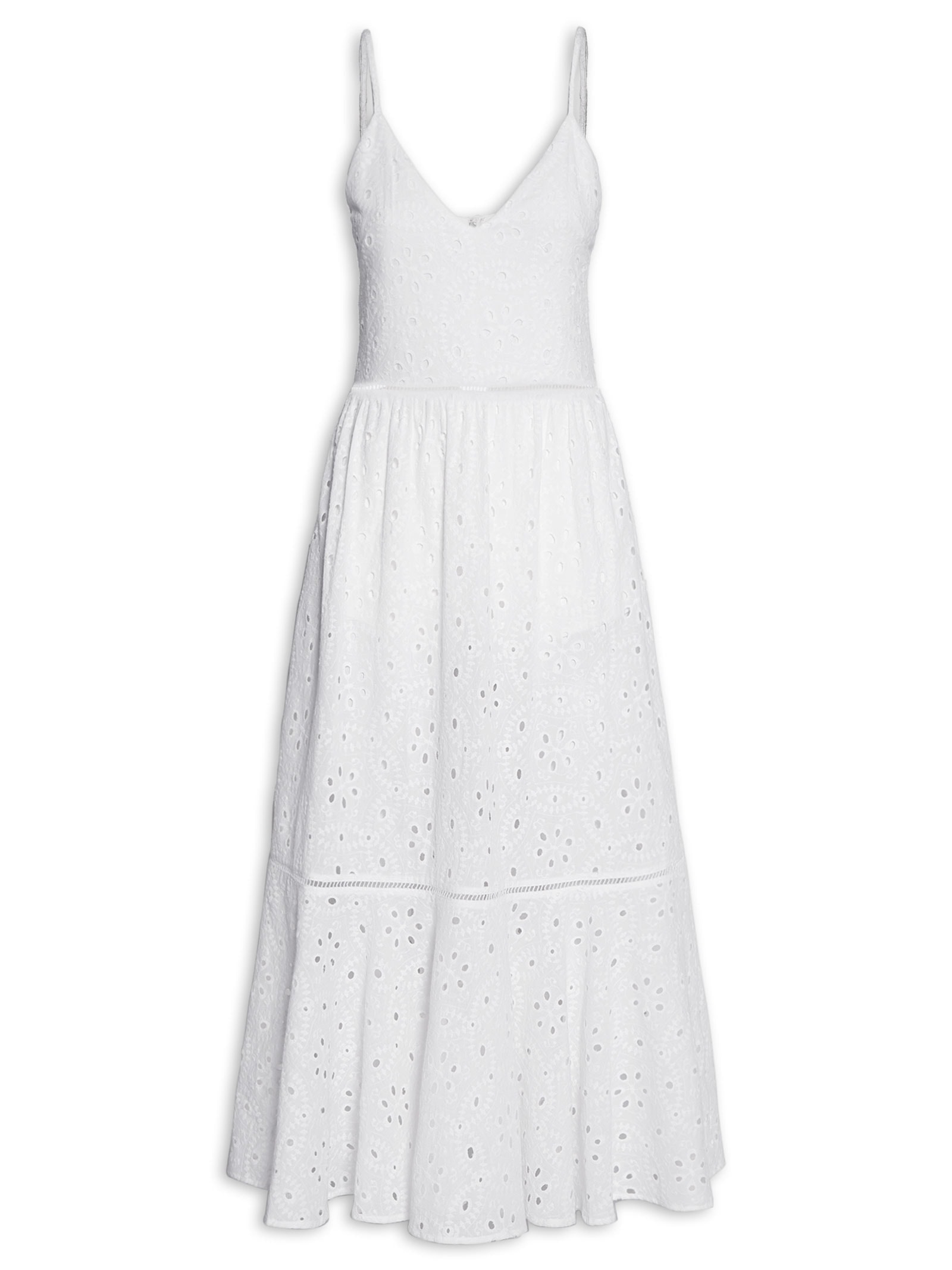 Vestido Laise Transparência Branco Canal