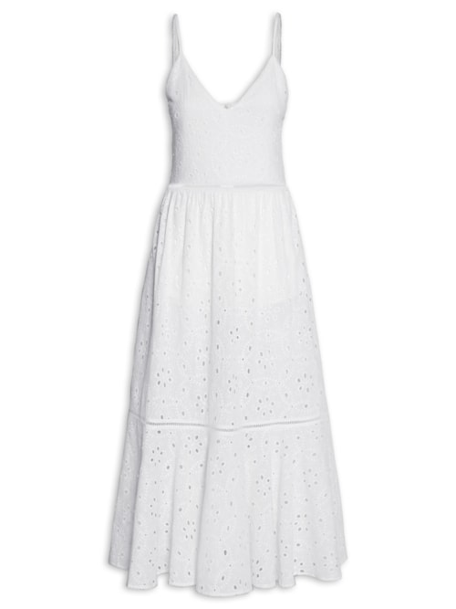 Vestido Laise Transparência - Branco