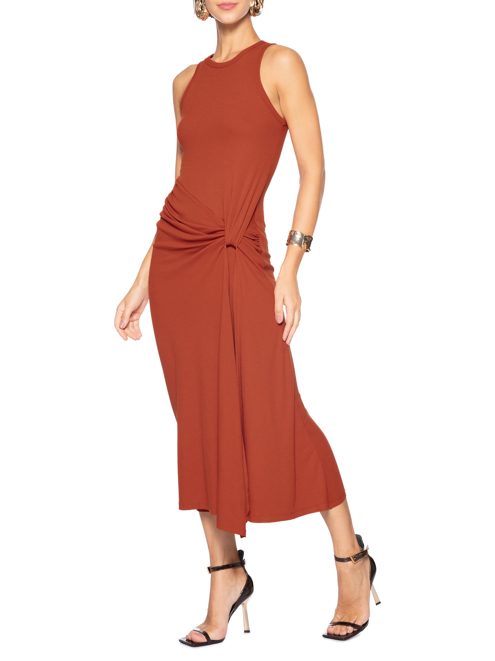 Vestido Laranja Open