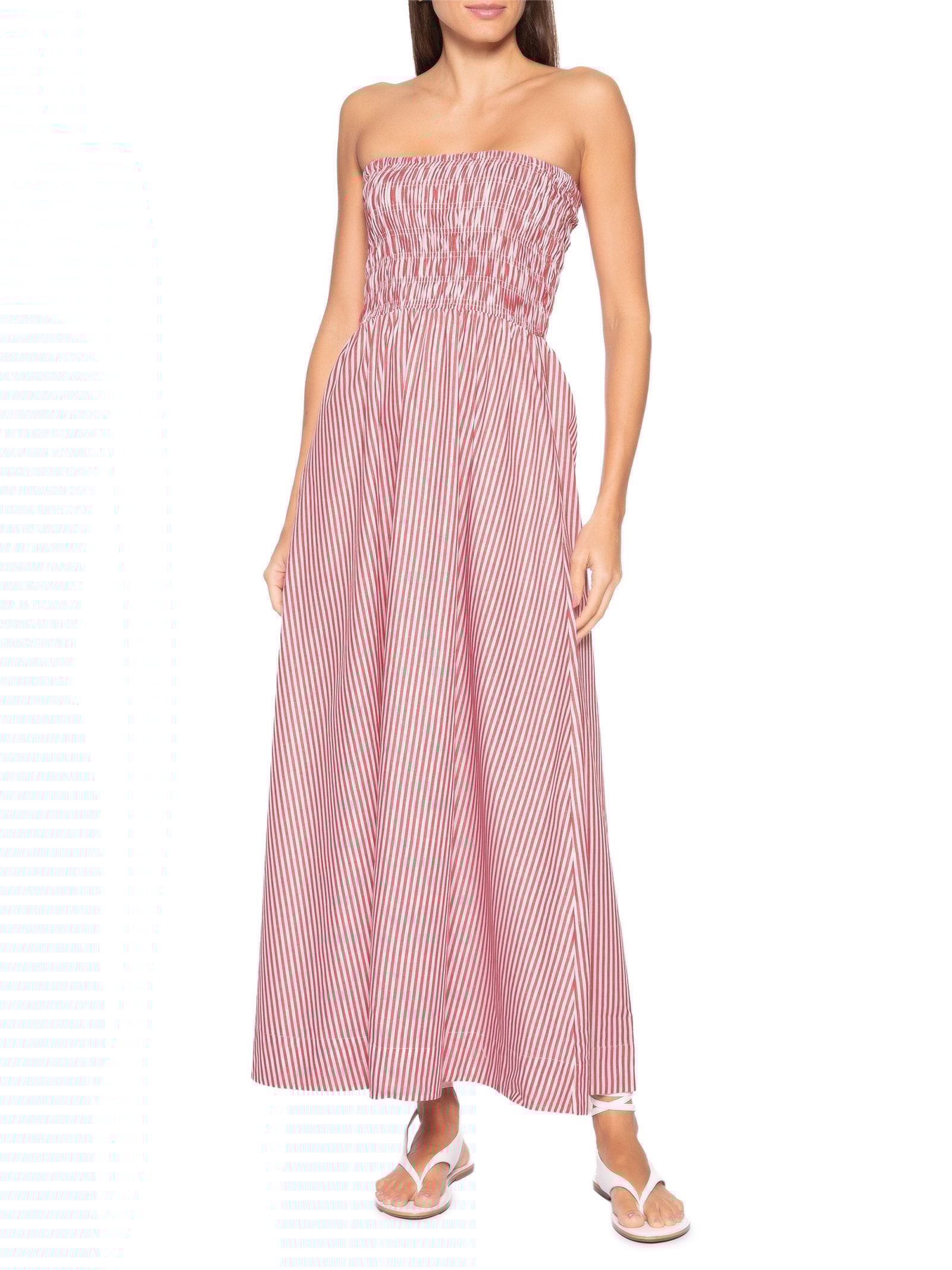 Vestido Lastex Posi Listras – Vermelho Panô